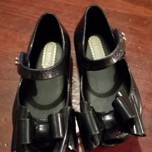 Mini Melissa black with glitter